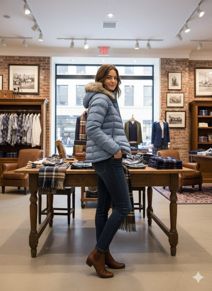 Winter Puffer Jacket with Fur Hood – Warm, Stylish & Lightweight