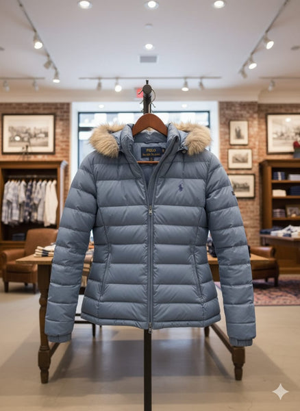 Winter Puffer Jacket with Fur Hood – Warm, Stylish & Lightweight