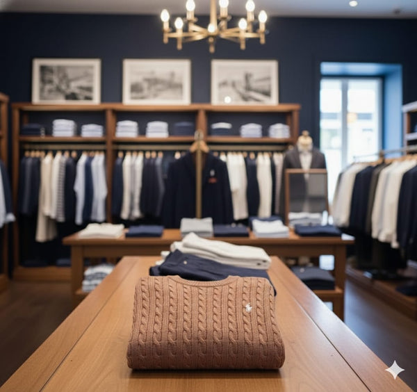 Branded  Elegant  Men’s Classic Brown Cable Knit Pullover