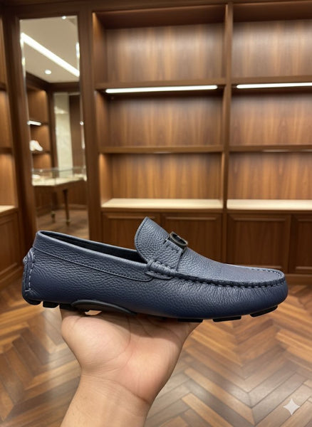 Premium  Leather Slip-On Loafers with Elegant Buckle