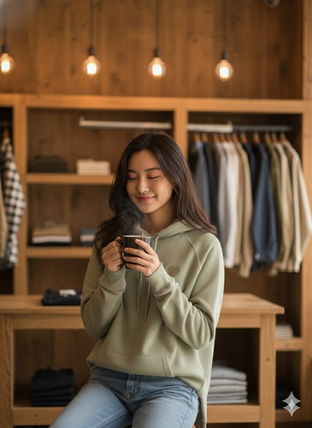 Women’s Sage Green Casual Hoodie Soft & Stylish Everyday Wear