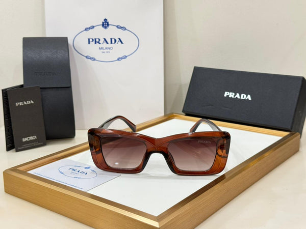 Women’s Stylish Square Sunglasses with Elegant Side Logo