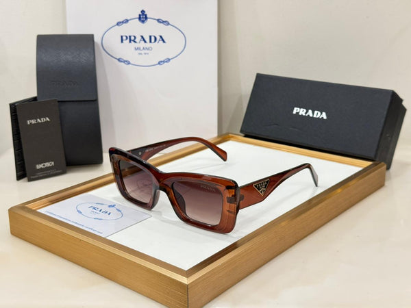 Women’s Stylish Square Sunglasses with Elegant Side Logo