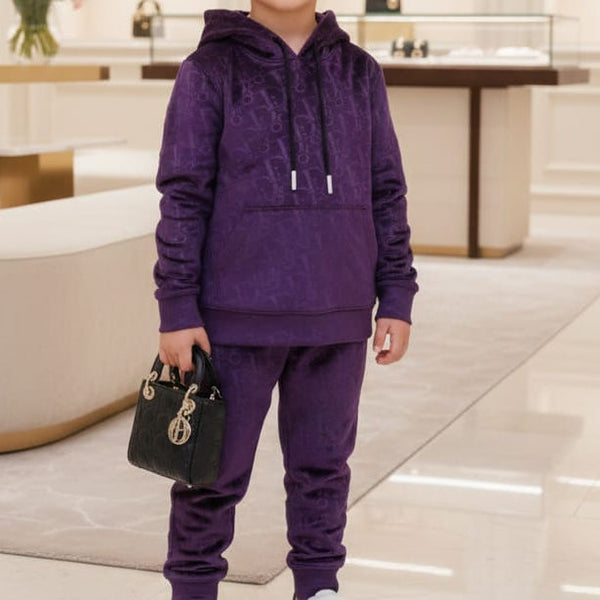 Luxe Streetwear Tracksuit Velvet Edition For Kids