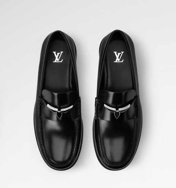 Men’s Black Leather Oxford Loafers Luxury Formal Slip-On Shoes