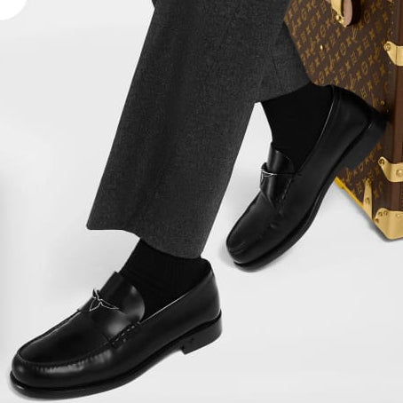 Men’s Black Leather Oxford Loafers Luxury Formal Slip-On Shoes