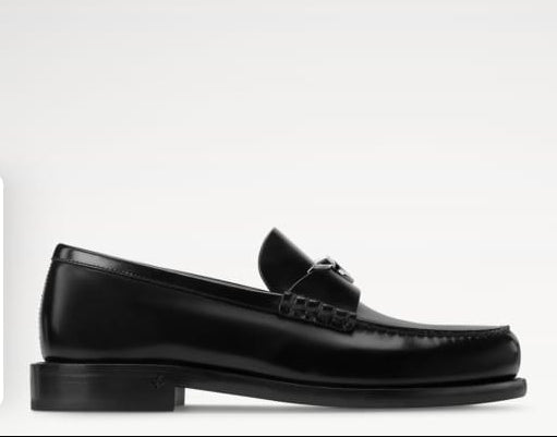 Men’s Black Leather Oxford Loafers Luxury Formal Slip-On Shoes