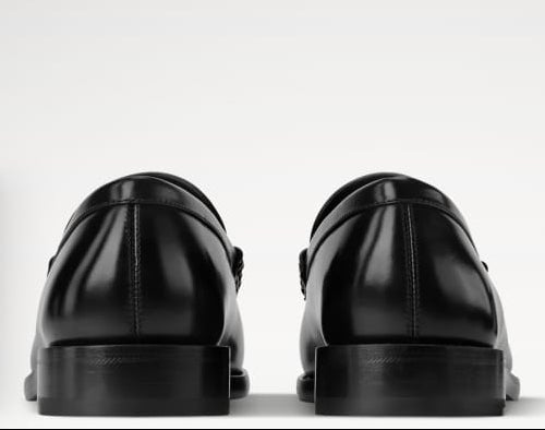 Men’s Black Leather Oxford Loafers Luxury Formal Slip-On Shoes