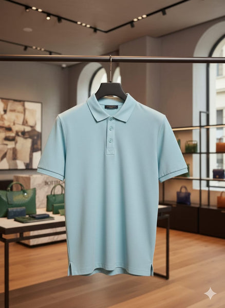 Men’s Classic Polo T-Shirt with Minimal Logo Detail