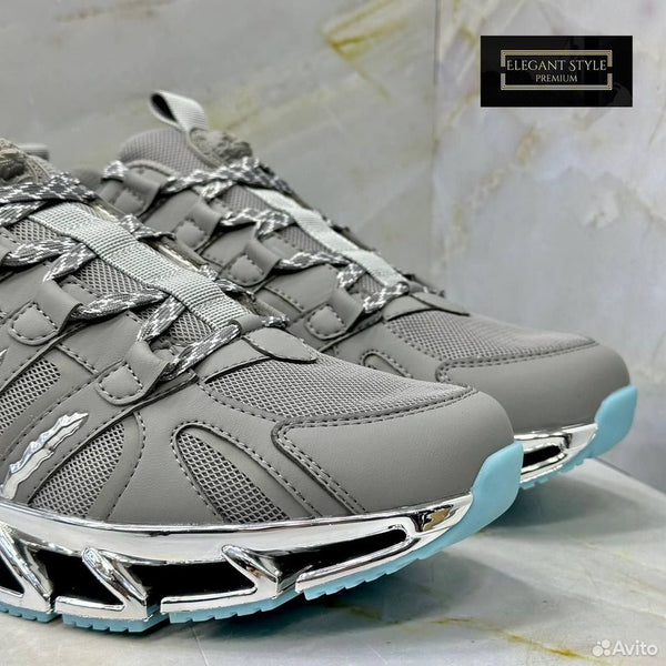 Premium Grey Luxury Sneakers Modern Designer Sports Shoes