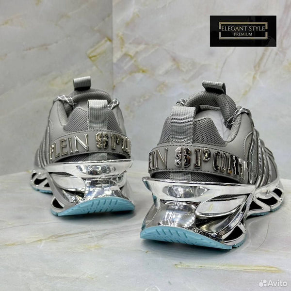 Premium Grey Luxury Sneakers Modern Designer Sports Shoes