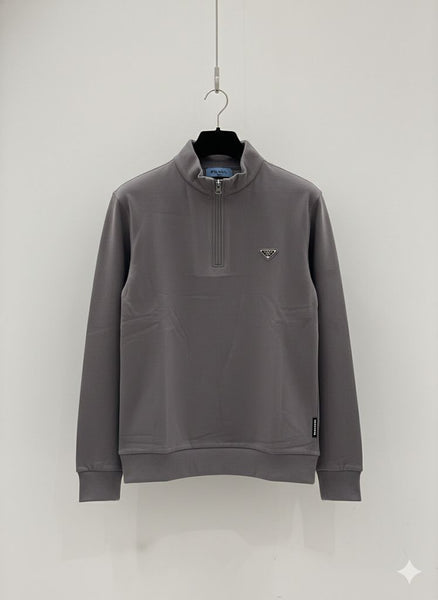 Branded Men’s  Half-Zip T-Neck  T-shirt  Smart Casual Comfort