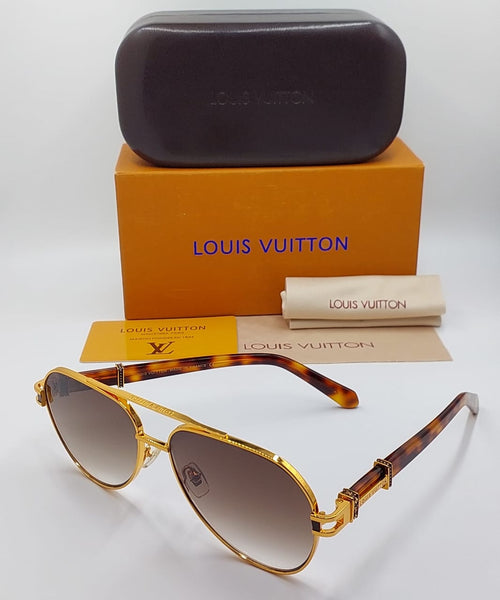 Luxury Gold-Frame  Designer-Style Sunglasses with Premium Case