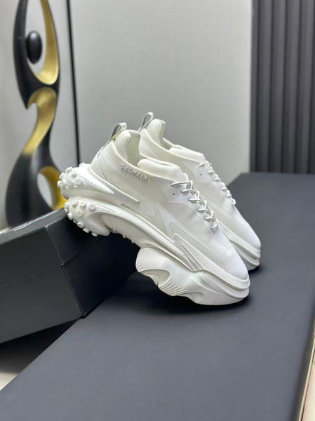 Men’s Premium All-White Chunky Sole Sneakers Modern Sports Style