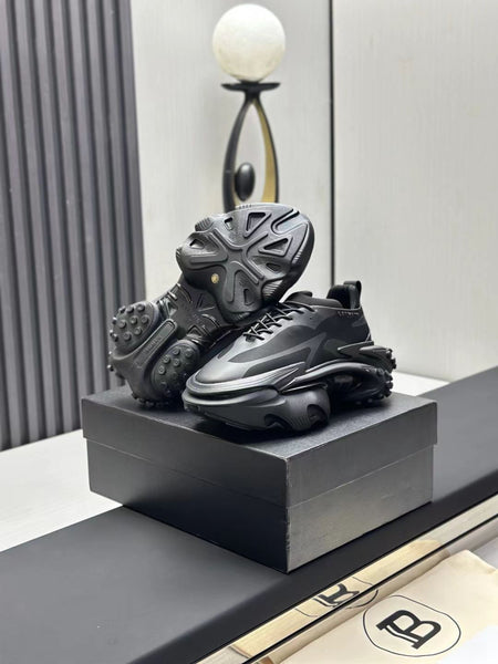 Men’s All-Black Premium Chunky Sole Sports Sneakers
