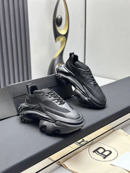Men’s All-Black Premium Chunky Sole Sports Sneakers