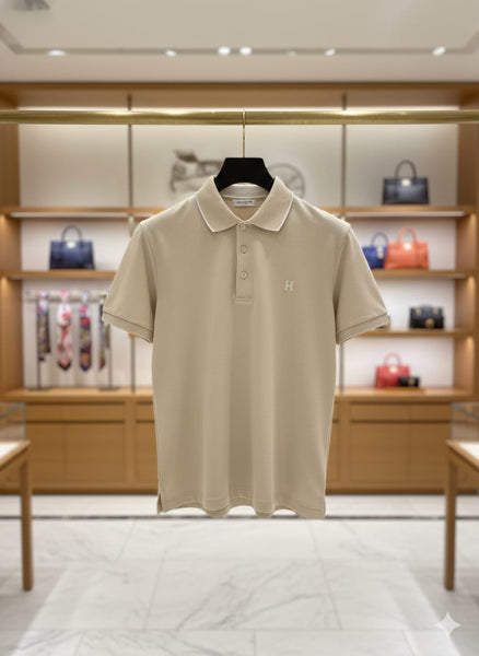 Premium Beige Polo T-Shirt with Clean Classic Style