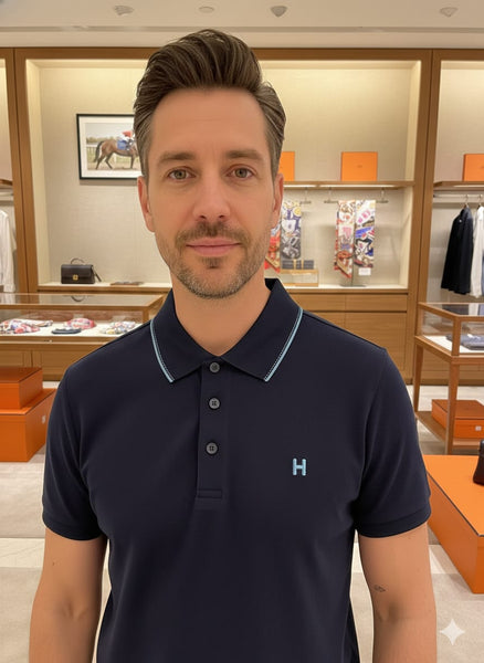 Classic Navy Blue Polo T-Shirt with Premium Finish