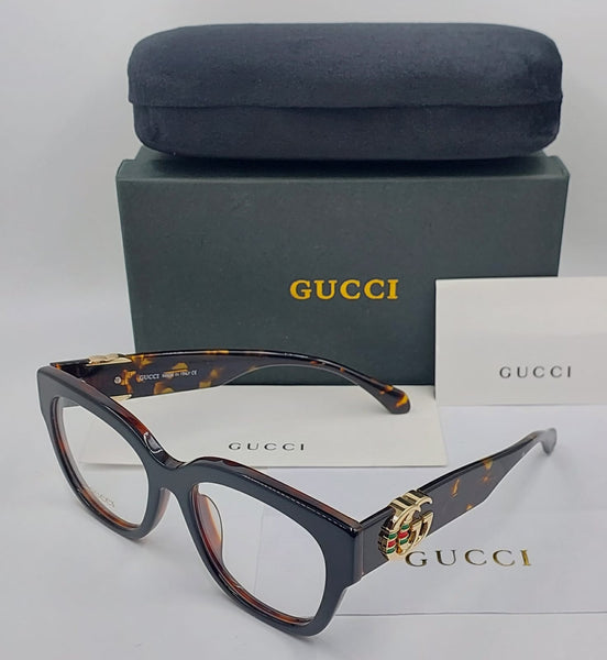 Luxury Designer Eyeglasses with Iconic Gold Logo Detail