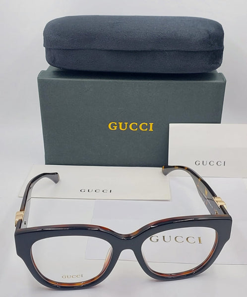 Luxury Designer Eyeglasses with Iconic Gold Logo Detail