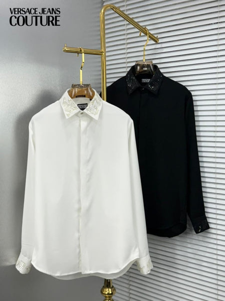 Premium Brand  Formal Shirt  Elegant Crystal Detail
