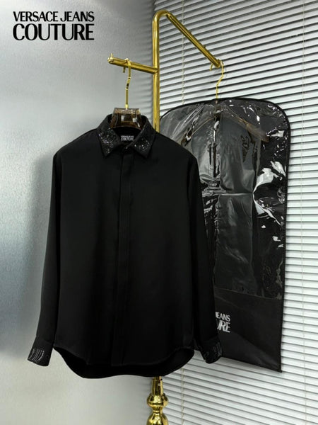 Premium Brand  Formal Shirt  Elegant Crystal Detail