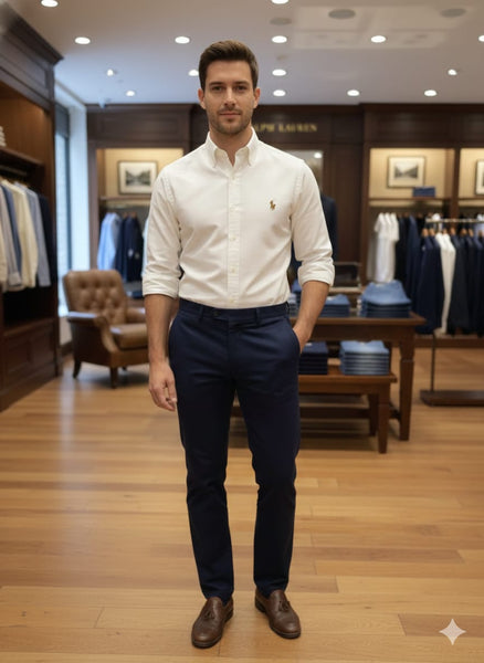Premium  Button-Down Shirt with Signature Embroidery