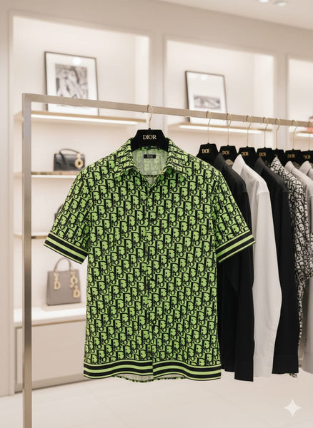 Luxurious Logo  Oblique Short-Sleeved Hawaii Shirt