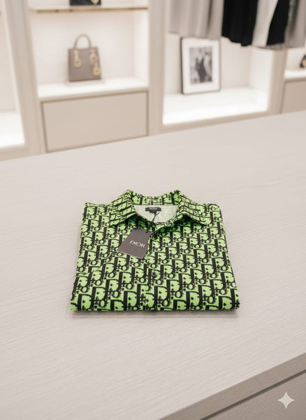 Luxurious Logo  Oblique Short-Sleeved Hawaii Shirt