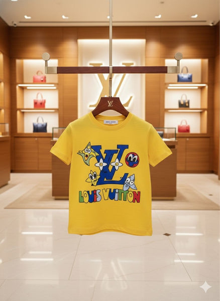 Sunny Yellow Cartoon Style Kids T-Shirt