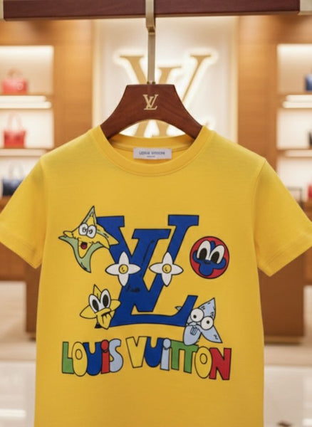 Sunny Yellow Cartoon Style Kids T-Shirt