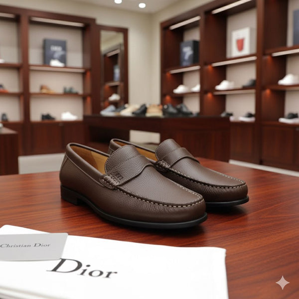 Premium Brown Leather Loafers Classic Comfort Style