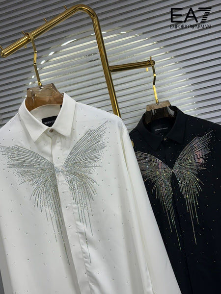 Premium Brand Crystal Wing Designer Shirt