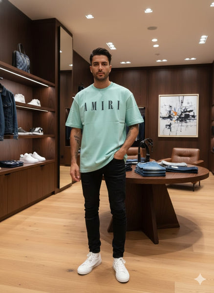 Mint Green Logo T-Shirt – Premium Oversized Streetwear Tee