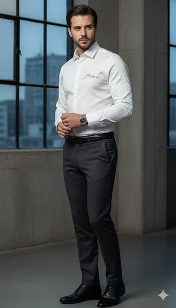 Exclusive Premium Brand Signature  Shirt Minimal Luxury Power Look