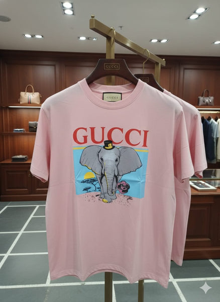 Luxury Imported Pink Elephant Graphic T-Shirt