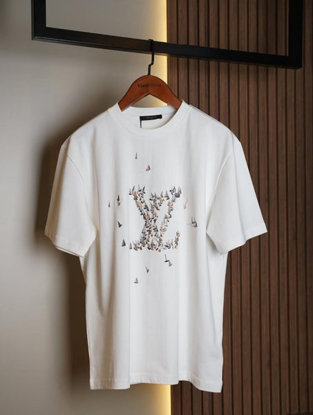 Men’s Premium White Artistic Graphic Printed T-Shirt