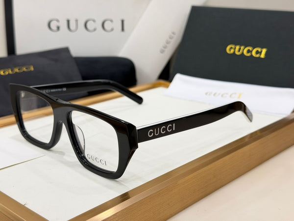 Branded Square Frame Eyeglasses Elegant Minimal Luxury Look