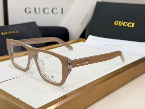 Branded Square Frame Eyeglasses Elegant Minimal Luxury Look