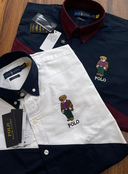 Polo Bear Men’s Colour block  Shirts Premium Casual Collection