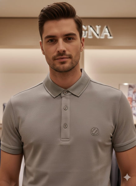 Luxury Classic Grey Polo T-Shirt