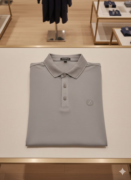Luxury Classic Grey Polo T-Shirt