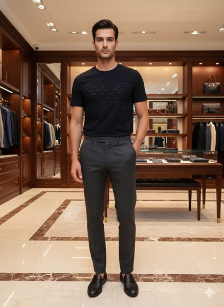 Branded  Black Logo T-Shirt  Premium Stylish Fit