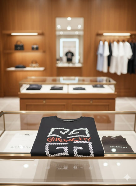 Men’s Black Luxury Logo Print T-Shirt  Premium Streetwear Style