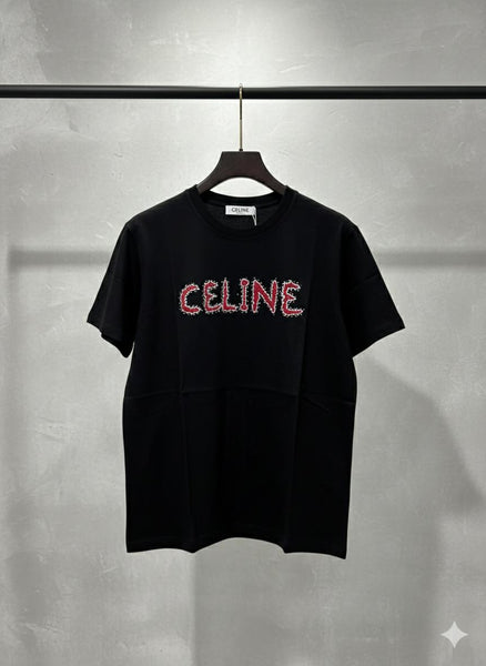 Premium Men’s Black Crew Neck T-Shirt with Front Logo Print