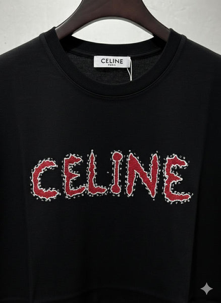 Premium Men’s Black Crew Neck T-Shirt with Front Logo Print