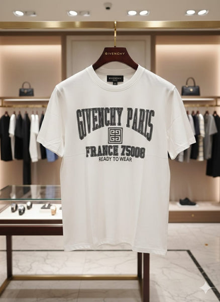 Men’s White Luxury Logo Print  Oversized T-Shirt  Premium Casual Wear