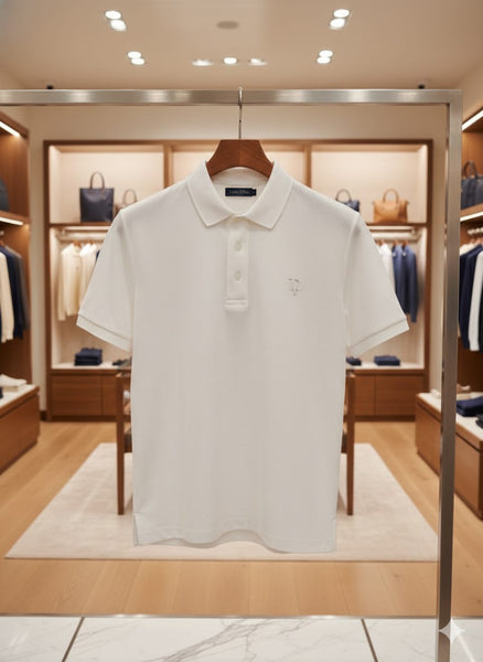 Men’s White Classic Polo T-Shirt  Premium Smart Casual Wear