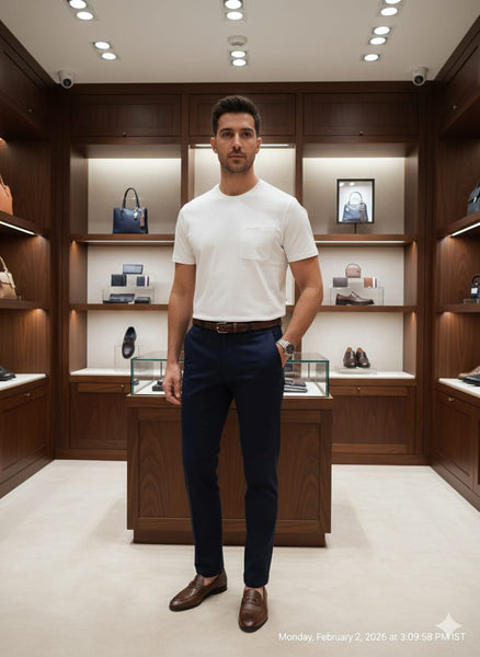 Men’s White Premium Pocket T-Shirt – Minimal Luxury Style
