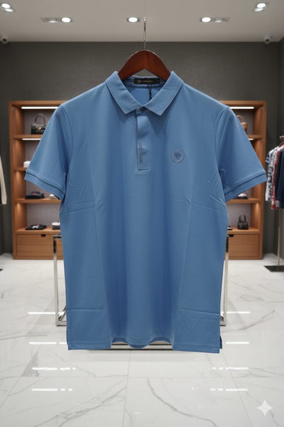 Classic Sky Blue Polo T-Shirt Clean, Comfortable, Everyday Style